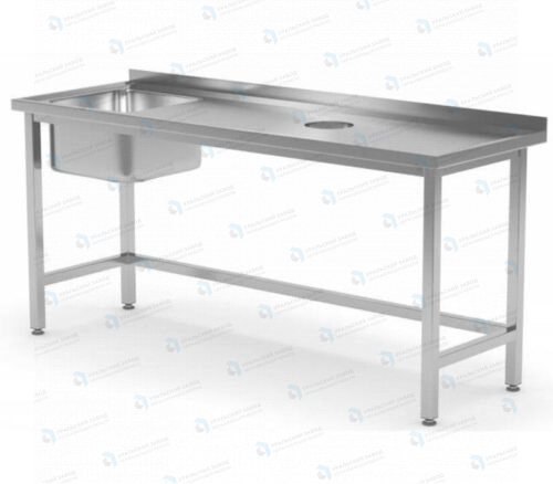 Стол предмоечный для сбора отходов СПСО 1200x600x860 "Профи"